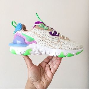 Nike NSW React Vision Tan Green Purple Blue